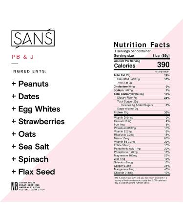 SANS Variety Meal Replacement Protein Bar | All-Natural, No Added Sugar | Dairy-Free, Soy-Free, Gluten-Free | 16 Vitamins & Minerals | (12 Pack) 3 oz Bars - Buy Online on GoSupps.com
