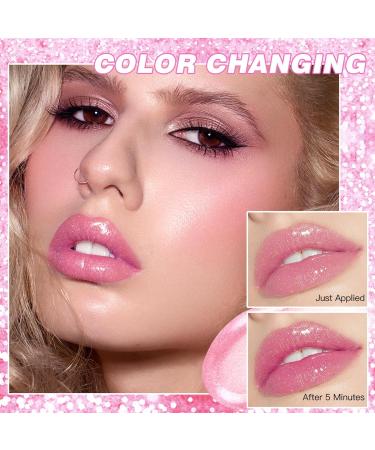 2 Pack Glimmer Crystal Jelly Lipstick - Magic PH Color Changing Balm Moisturizing & Vegan - Long Lasting Tinted Lip Balm Set - Buy Online on GoSupps.com