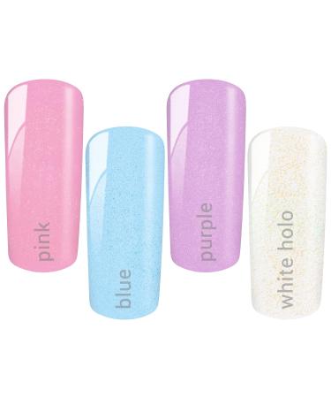 Poly Glimmer Effect Gel Set - Studio Quality - LED/UV - Made in Germany - 4 x 30g - International Shipping - Buy Online on GoSupps.com