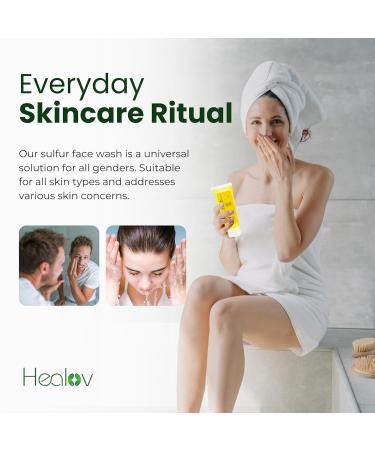 Buy Sulfur Soap for Acne | Exfoliating Facial Cleanser for Cystic Acne & Rosacea Reduces Breakouts & Excess Oil - Buy Online on GoSupps.com