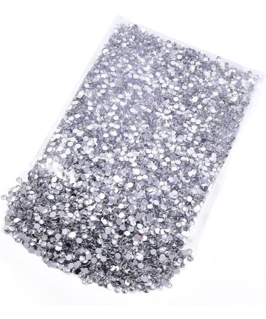 25000pcs 4mm Clear Flatback Rhinestones - Silver Backing Resin, Non Hotfix for Crafts, Clothes, Makeup, Nail Art - Wholesale Bulk Quantity - Buy Online on GoSupps.com