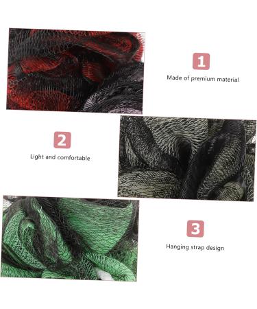 Beaupretty Bathing Skin Scrubber 4pcs - Foaming Net Loofah for Kids & Adults | Hair Ties Included - Premium Bath Essentials - Buy Online on GoSupps.com