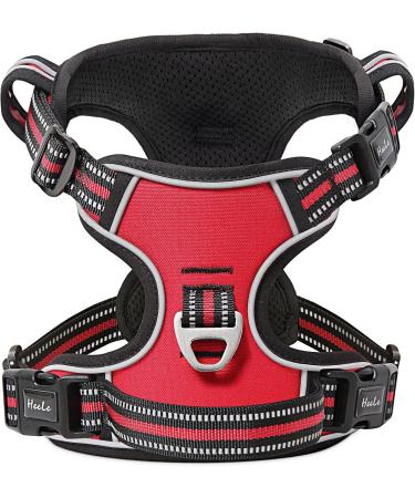 Adjustable No-Pull Dog Harness for Large Breeds - Heele Reflective & Breathable XL in Red (53-97cm) - Buy Online on GoSupps.com