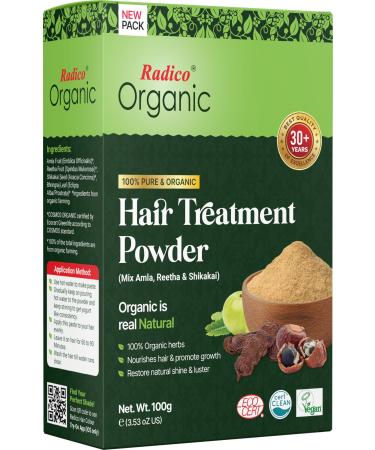 RADICO 100 BIO ORGANIC AMLA RITHAREETHA SHIKAKAI 100 Natuurlijke BIO Organic Haarmasker 100g