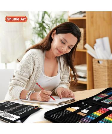 138 Colors Professional Colored Pencils, Shuttle Art Soft Core