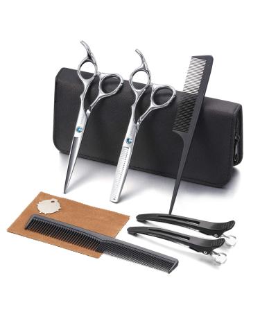 Hair Cutting Scissors Kit, Aethland Professional Barber Hairdressing Scissors Set ( Trimming Shaping Grooming Thinning Shears) for Men Women Pets Home Salon Barber Haircut, 6.5