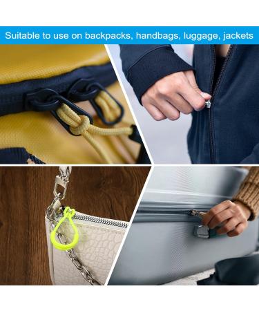 Patikil 15-Pack Zipper Trains Replacement Extension Cable - Fastening Labels for Luggage Backpacks Jackets | U-Form Black - International Shipping - Buy Online on GoSupps.com