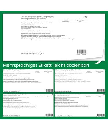 Buy Health Thru Nutrition Alpha-Lipoic Acid 600mg - Vegan Gluten-Free Capsules | High Dose Laboratory Tested - Buy Online on GoSupps.com