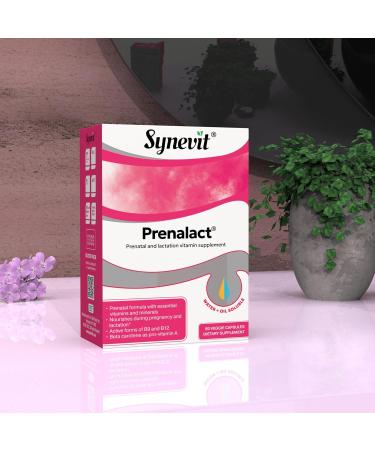 Synevit Prenalact : Prenatal & Lactation Supplement | 19 Essential Vitamins & Minerals for Pregnancy & Breastfeeding | Supports Mother & Baby | 60 Capsules - Buy Online on GoSupps.com