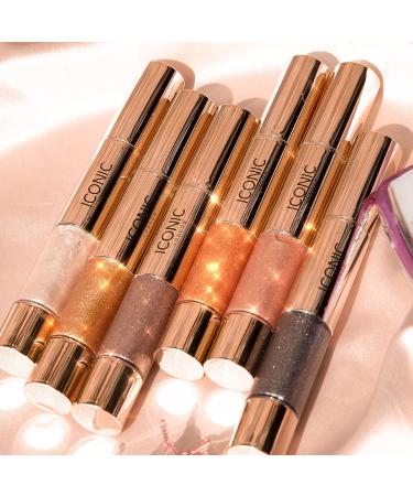 ICONIC Glaze Crayon Dual-Ended Glitter Eyeshadows - Lava Lava (Copper) - Buy Online on GoSupps.com
