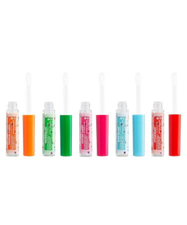 Lip Smacker Holiday Party Pack - Tropical Punch, Watermelon, Cotton Candy, Spun Sugar, Strawberry | Flavored Lip Gloss Set - Buy Online on GoSupps.com
