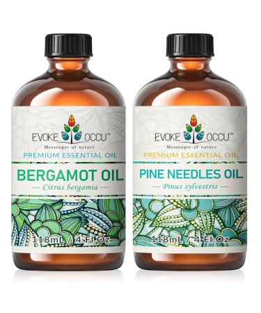 EVOKE OCCU Bergamot Essential Oil and Pine Needle Essential Oil - 4 Fl Oz