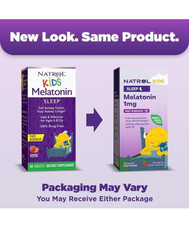 Natrol Kids Melatonin Fast Dissolve - Strawberry Flavor, Ages 4+, 30 Tablets - Buy Online on GoSupps.com