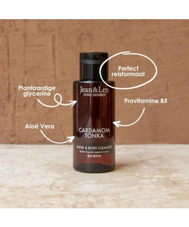 Jean Len Jean & Len Mini Hand & Body Cleanser Cardamom & Tonka for a Scented Cleansing Experience Body & Hand Soap in a High Quality Bottle Ideal for Travel Exotic Spicy Fragrance Vegan 50 ml - Buy Online on GoSupps.com