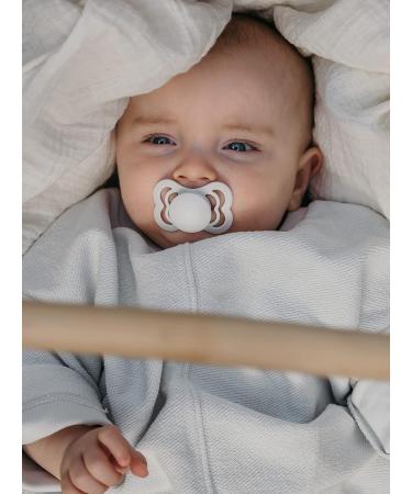 BIBSS Supreme Schnuller 2-Pack | BPA-Free Silicone Pacifiers for 6-18 Months | Made in Denmark - Baby Blue & Iron - Buy Online on GoSupps.com