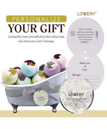 Fathers Day Gift: 10 Oversized Bath Bombs with Shea & Coco Butter, Dry Flower Petals, Multiple Fragrances - Rich Spa Bath Set in Cute Tub - Perfect Birthday Gift for Women and Men - Buy Online on GoSupps.com