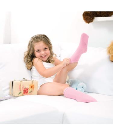 SmartKnitKIDS 3 Pack Seamless Sensory-Friendly Socks & Girls' Boy Cut Undies (Pink/Purple/White) - Sizes 2X-Large & Large - Buy Online on GoSupps.com