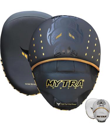Mytra Fusion Curved Boxing Focus Pads for MMA & Muay Thai Training - Black - Buy Online on GoSupps.com