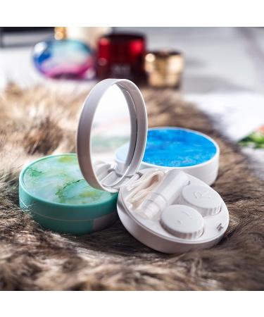 Oekin Green Contact Lens Case with Mirror | Travel-Friendly Durable & Stylish Lens Storage - Buy Online on GoSupps.com