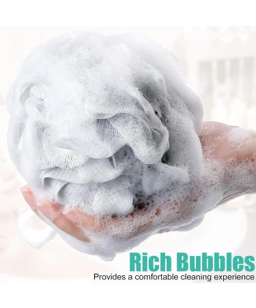 24 Pcs Bamboo Charcoal Loofah Shower Sponges - Large Mesh Bath Puffs for Men and Women - Buy Online on GoSupps.com
