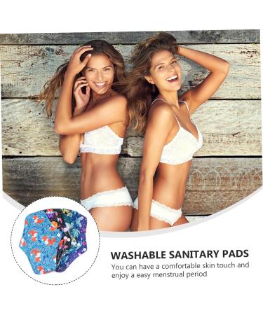 6pcs Reusable Bamboo Charcoal Panty Liners | Washable Cloth Menstrual Pads Set for Girls | Maternity Napkin & Panties | Eco-Friendly Menstrual Pad - Buy Online on GoSupps.com