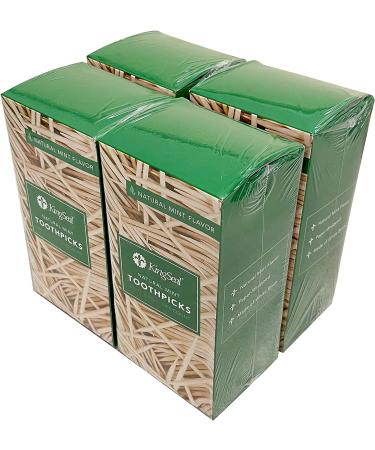 KingSeal Mint Flavored Birch Toothpicks, Eco-Friendly & Compostable - 4,000 Count Bulk Pack - Buy Online on GoSupps.com