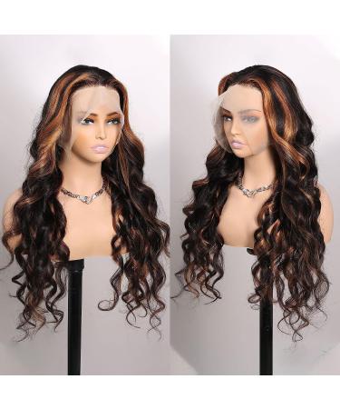 NAYUMI Ombre Lace Front Human Hair Wig 20 Inch 200% Density Balayage FB30 Body Wave - Honey Blonde Highlight for Black Women - Buy Online on GoSupps.com