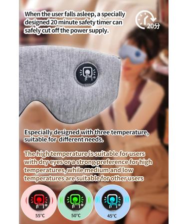 Ewarmer Cordless Rechargeable Heated Eye mask for Dry Eyes - Stye Eye Treatment Warm Compress Relieve Blepharitis Pink Eye Hot Compress Therapy Mask Steam Eye Mask with Sound Reminder (Grey) Gray - Buy Online on GoSupps.com