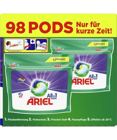 Ariel All-in-1 Pods Color Detergent - 98 Loads | Premium International Shipping & Best Prices - Buy Online on GoSupps.com