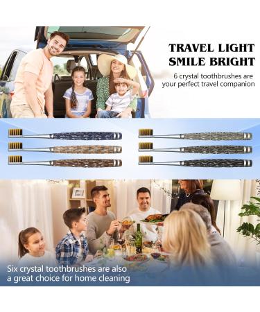 Extra Soft Travel Toothbrushes - Nano Crystals Bristles for Sensitive Teeth | 6 Pack Flossing Toothbrushes for Adults - Buy Online on GoSupps.com