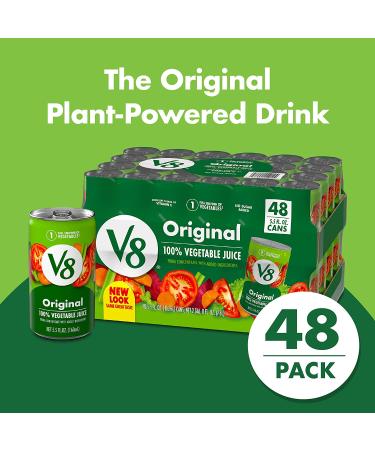 V8 Original 100% Vegetable Juice 5.5 FL OZ Can - Pack of 48 - Buy Online on GoSupps.com