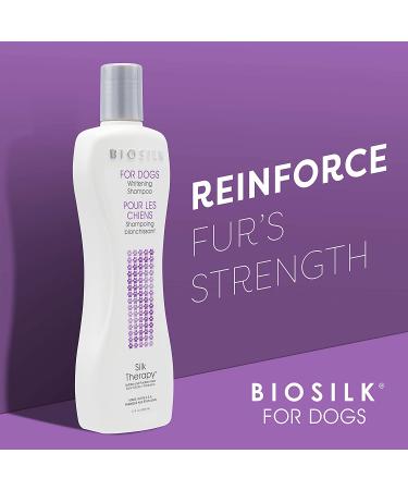 Biosilk Silk Therapy Whitening Shampoo for Dogs - 12 fl oz | Premium Pet Grooming - Buy Online on GoSupps.com