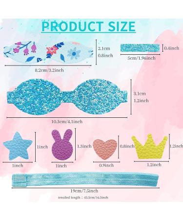 AOUXSEEM 24-Piece Bows Headbands Making Kit for Beginners - DIY Fashionable Hair Accessories with Glitter Printed PU Leather Pieces and Elastic Headbands - Buy Online on GoSupps.com
