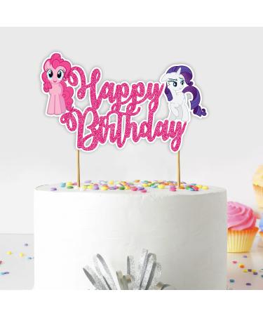 Seyal My Litle Pony Happy Birthday Cake Topper