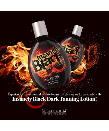 Millennium Tanning Insanely Black 60x Mega Tingle Dark Tanning Lotion - 13.5 oz - Buy Online on GoSupps.com