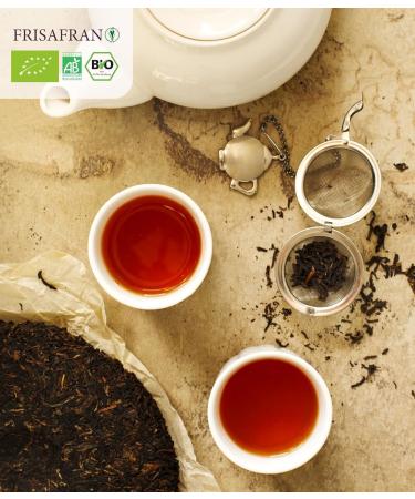 FRISAFRAN Bio Pu Erh Red Tea bulk 100g Slimming Diuretic Digestion Detox Fat Burner Draining tea slimming tea red pu erh tea infusion without additives Pu Erh Red 100g - Buy Online on GoSupps.com