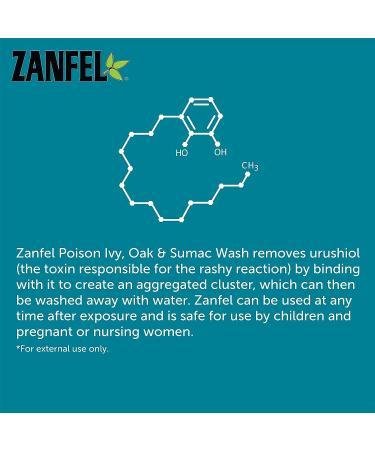 ZANFEL Poison Ivy, Oak & Sumac Wash - 3 Pack (1 fl oz/29 ml) Solution for Reaction from Exposure - Best for Poison Ivy, Oak, Sumac - Buy Online on GoSupps.com