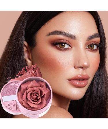 Flower Blush 3D Rose Petals 3.5g Natural Highlighting Powder for Daytime Makeup Travel Wedding Photography Summer - Buy Online on GoSupps.com