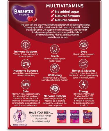 Bassetts Adults Multivitamins 30's - 97.2g | Essential Daily Vitamins for Men and Women - Buy Online on GoSupps.com