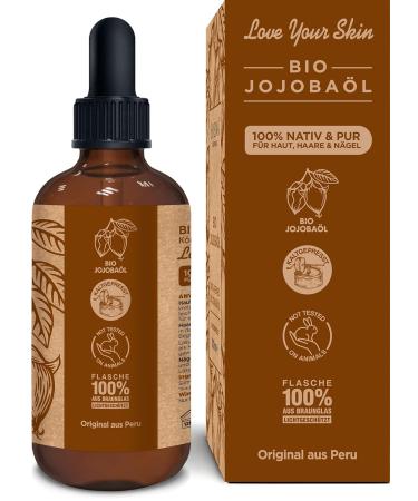 100% Organic Cold Pressed Jojoba Oil | Pure & Natural Facial & Body Oil | Anti-Aging Moisture Care for Hair Skin & Nails | 100ml Vegan Eco-Friendly - Buy Online on GoSupps.com