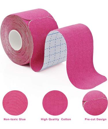 Pregnancy Belly Support Kinesiology Tape | Waterproof, Hypoallergenic Muscle Tape for Pain Relief | 2 Rolls Pink & Purple - Buy Online on GoSupps.com
