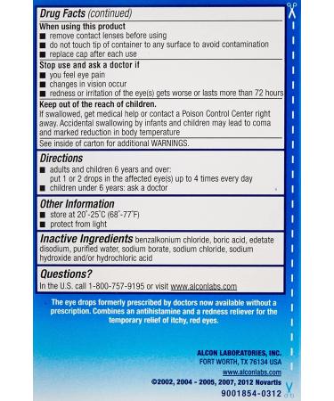 Naphcon-A Eye Drops Twin Pack 2 x 0.17 Fl Oz - Fast-Acting Allergy Relief - Buy Online on GoSupps.com
