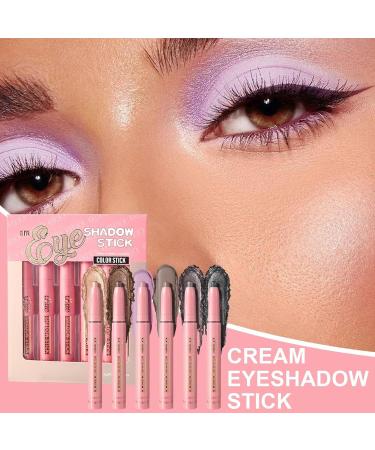  Ceprznvey Eyeshadow Stick Cream Eyeshadow Pen Shiny Pigmented Smudge-Proof Texture Long-Lasting Color Waterproof Makeup for Women Girls Travel Parties Holiday Daily Use 6 Pieces - Buy Online on GoSupps.com