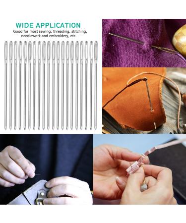 ERKOON 20 Pieces Large-Eye Blunt Needles - Stainless Steel Stitching Needles for Leather Projects - Buy Online on GoSupps.com