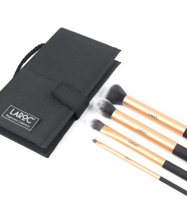 Kabuki Makeup Brushes Set 4pc LaRoc - Complete Beginner Collection | Contour Brush Foundation Brush Detailing Brush Buffing Brush Liquid & Powder Face Make-Up Brush Set - Buy Online on GoSupps.com