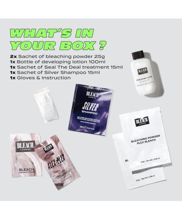 BLEACH LONDON Plex Bleach Kit - Vegan Professional Standard Bleach for All Hair Types - Anti-Breakage Treatment - Cruelty Free - Brightest Blonde Results - Buy Online on GoSupps.com