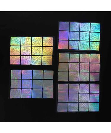 Duendhd 60 pieces 5 sheets styles nail stencils Art nail stickers set Cute nail Art Stencil sheets - Buy Online on GoSupps.com