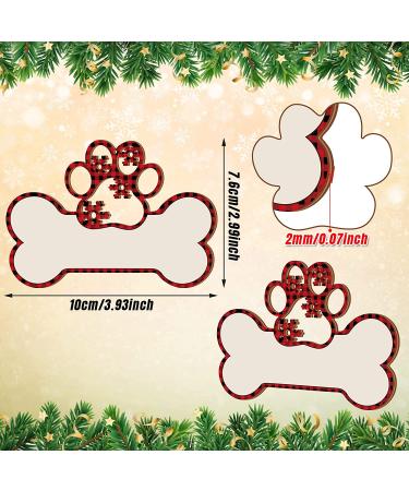 Customizable Wooden Dog Bone Christmas Ornaments - Set of 36 | Personalized with Custom Name | Ideal Gift for Pet Lovers | Home Decor for Christmas Tree (Warm Pattern) - Buy Online on GoSupps.com