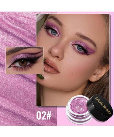 Erinde Shimmer Glitter Cream Eyeshadow - Waterproof Long Lasting Highly Pigmented Metallic Eye Shadow & Eyeliner in Dream Purple for Women - Buy Online on GoSupps.com