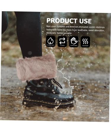 Buy Besportble Fluffy Leg Warmers & Boot Covers - Women s Thermal Winter Socks | Cozy Fur Stockings for International Shipping - Buy Online on GoSupps.com